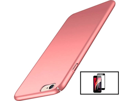 Kit Carcasa SlimShield + Protector de Pantalla 5D Full Cover iPhone SE 2022 PHONECARE Rosa