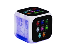 Despertador LED luminoso con luces que cambian de color para niños, luz dorada.