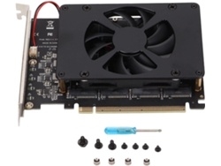 Tarjeta Adaptadora Nvme M.2 A Pcie X16, 4 Puertos, Expansión De 32 Gbps