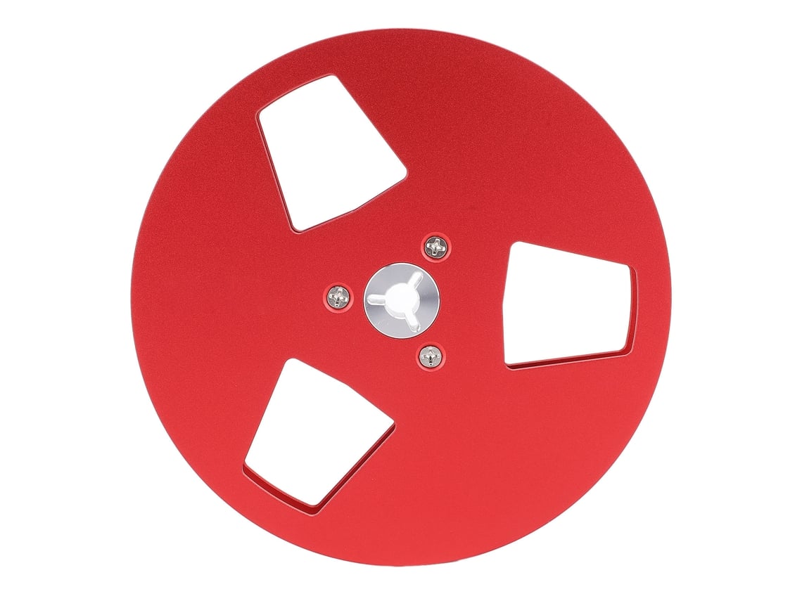 Bobina Vazia De Fita 5 Polegadas 3 Buracos Universal Em Liga De Alumínio Para Gravador Studer Revox Reel To Reel 1/4 Polegada Vermelha