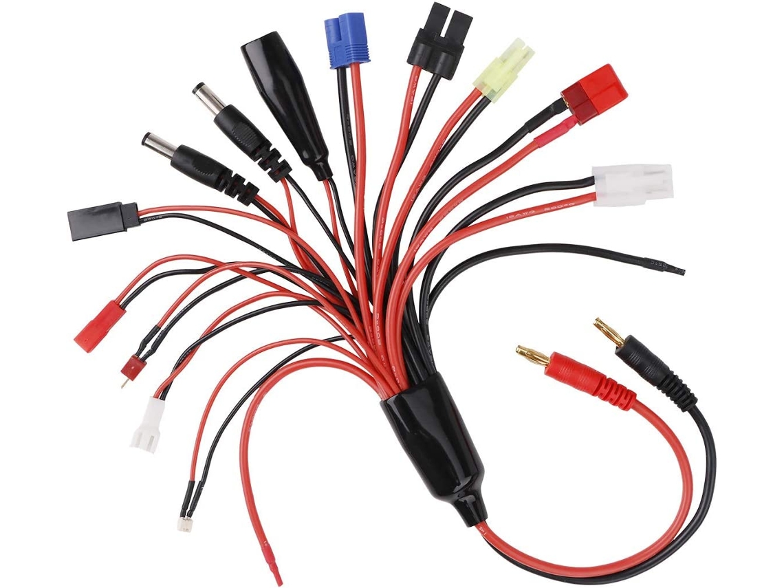 Pieza para Teledirigidos 14 en 1 RC Cable Cargador Adaptador Múltiples Enchufes Varios Cable Cargador