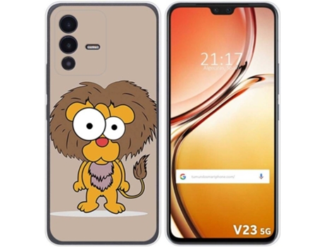 Carcasa para Vivo V23 5G TUMUNDOSMARTPHONE Dibujos Leon Multicolor