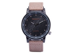 Reloj Analógico De Cuarzo Rebirth Con Correa Ajustable De Pu (caqui+negro)
