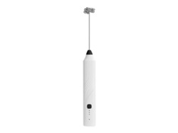 Batedor De Leite Elétrico Recarregável Usb Liquidificador Portátil De 3 Velocidades Para Café Cappuccino Branco