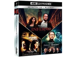 Blu-Ray Pack Dan Brown: Ángeles Y Demonios El Código Da Vinci Inferno (4K Uhd )