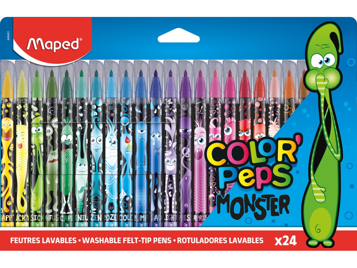 Caixa 24 Feltros Color Peps Monstruos