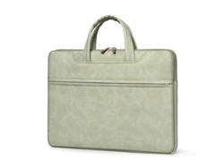 Bolsa para portátil de 14 pulgadas, hecha de material de PU impermeable, estilo bolso de oficina, verde, Hexinyigjly