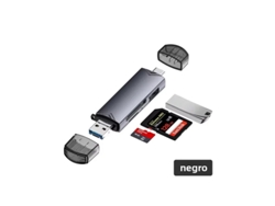 Lector de tarjetas USB 3.0 multifuncional 6 en 1 con adaptador tipo C/Micro USB/TF/SD Mdug (gris)