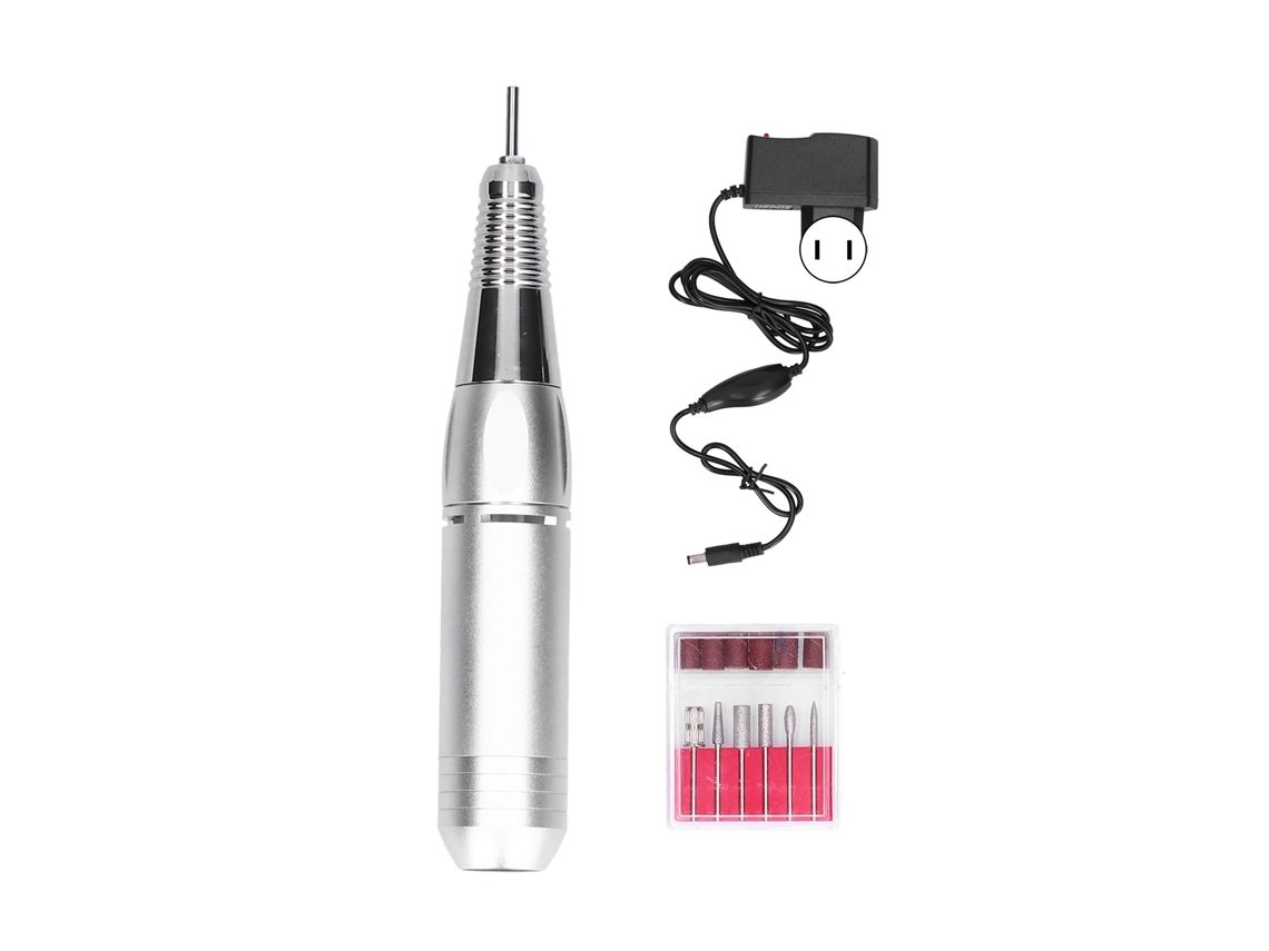 Lima De Uñas Eléctrica Con Control De Velocidad Inteligente 180 Plata Dc12v Enchufe Estadounidense 110v