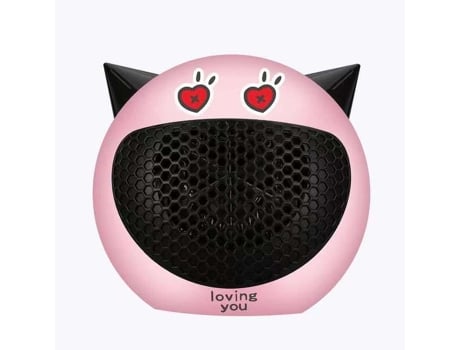 Calefactor Eléctrico TRUMSHOP para Uso Doméstico Portátil Rosa