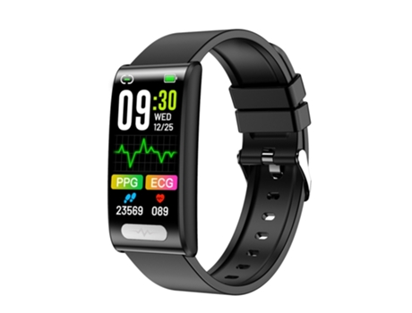 Smartwatch con correa de silicona con pantalla a color TK70 de 1,47 pulgadas, compatible con monitorización de frecuencia cardíaca/presión