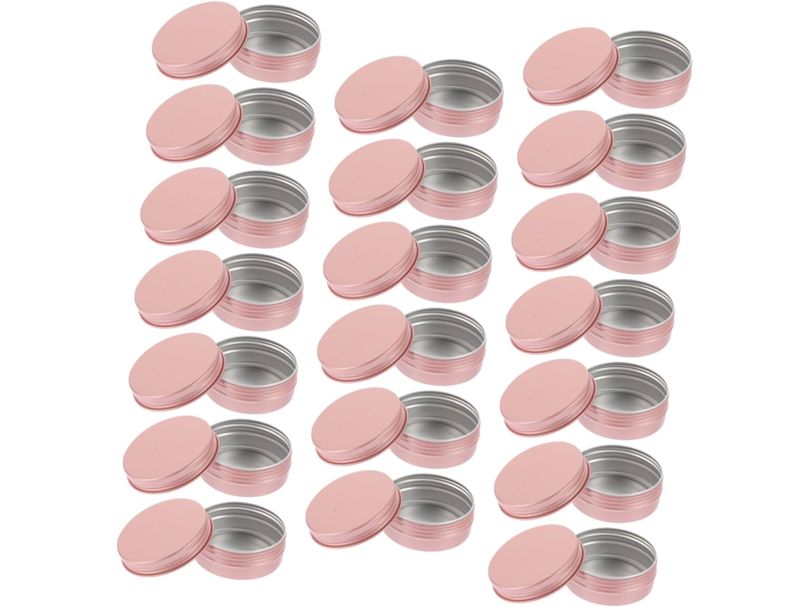 Conjunto De 20 Caixas Organizadoras De Alumínio Para Cosméticos Com Tampas.