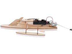 Juego de construcción de barco de madera, modelo de barco eléctrico, para niños de 6 a 14 años, Gokoco
