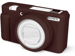 Funda EIFSON para Sony ZV 1f / ZV 1 II, de silicona suave con protector de pantalla antiarañazos (compatible, marrón).