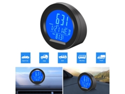 Reloj Solar Para Coche, Indicador De Temperatura, Pantalla Digital Led, Luz Nocturna, Termómetro Inteligente Para Coche, Reloj Electrónico Para Salpic