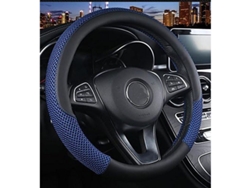 Cubre Volante Unisex Anti deslizante Transpirable Seda de Hielo 38cm Azul Escuro