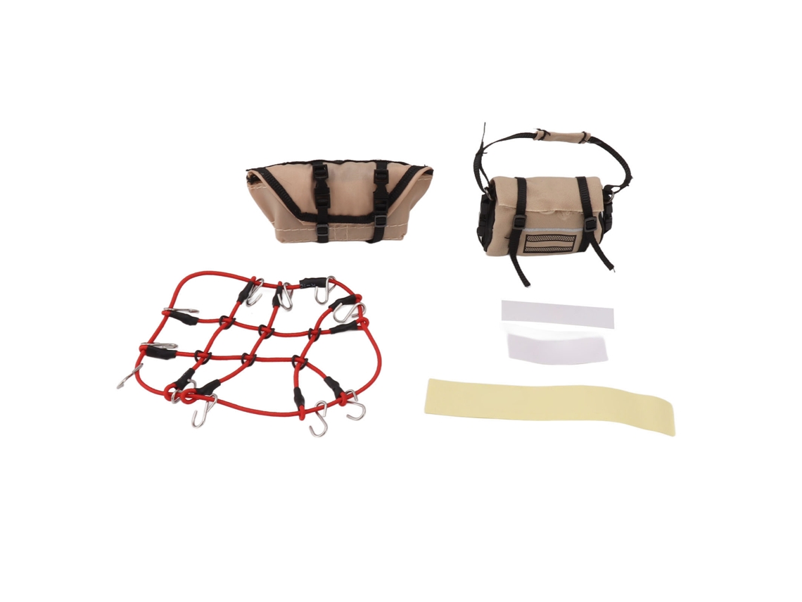 Portaequipajes De Techo Rc Con Estuche Y Red Para Traxxas 1/18 Trx4m 1/24 Scx24 Rojo