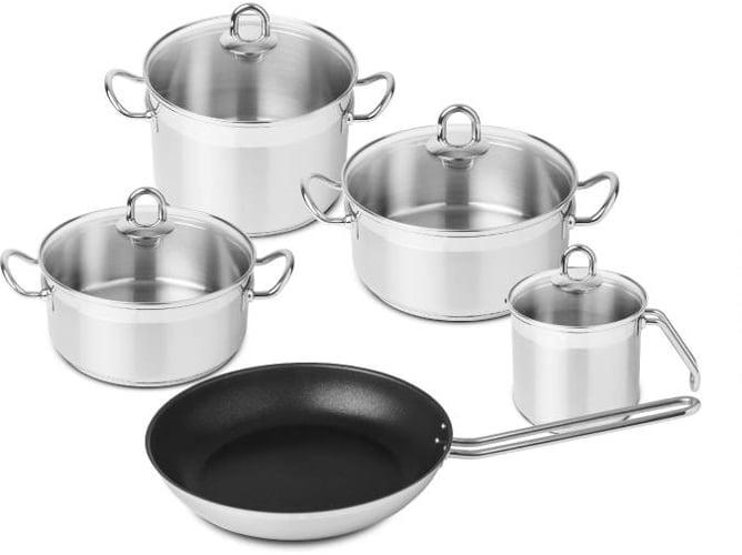 Batería de Cocina SILAMPOS Nautilus Glass 5 piezas