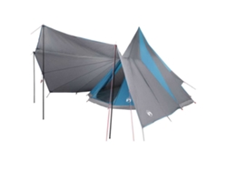 Tienda tipi familiar, azul y gris, 510 x 690 x 330 cm