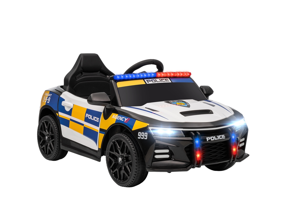 Coche Policía Eléctrico Infantil Mando Música Claxon Luces