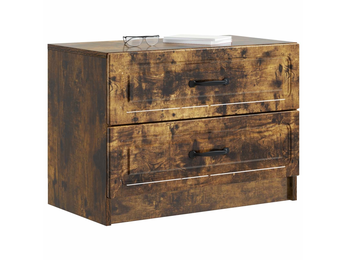 Maison Exclusive - Armario De Noche Con Cajón Roble Ahumado 62 X 34,5 X 44,5 Cm