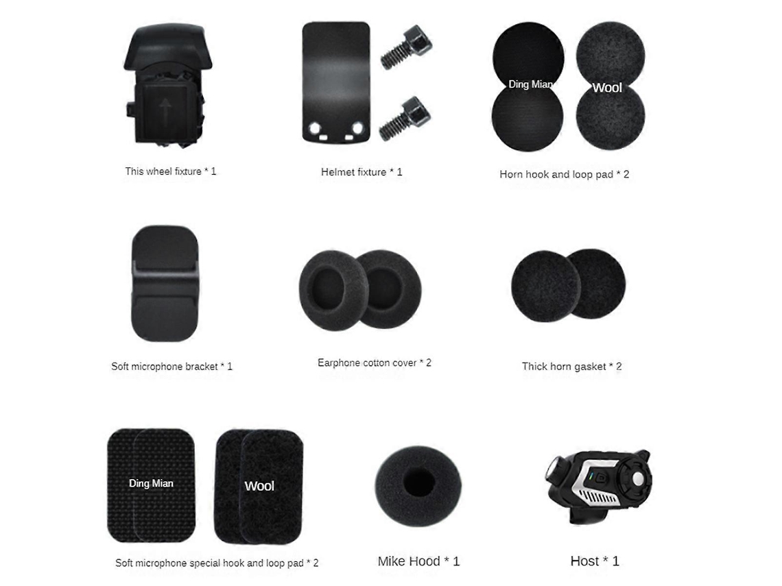 Intercomunicador Bluetooth Para Casco De Motocicleta Con Cámara 2k