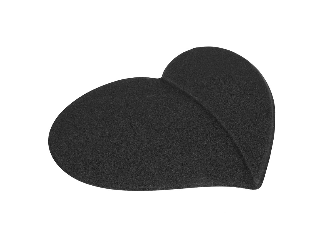 Base De Ratón Portátil En Forma De Corazón Con Estación De Carga Inalámbrica De 5w, Antideslizante, Mate Negro