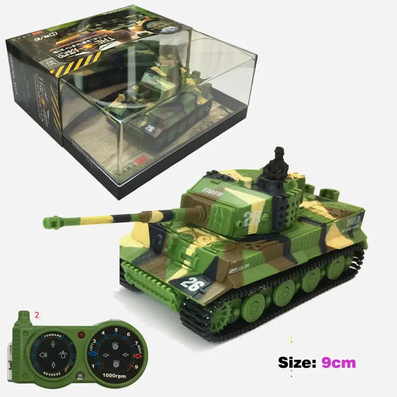 Mini Tanque Teledirigido, Recargable, Coche Eléctrico Teledirigido Por Infrarrojos De 27 Mhz