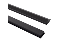 Perfil de Aluminio Empotrable para Tira LED Hasta 18mm con Tapa Continua Negro 2m Negro Translúcido Ledkia