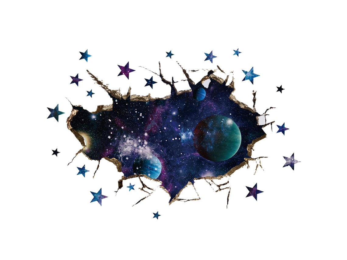 2026-stickers De Pared 3d Estrella Universo Para Decoración De Sala De Estar Y Dormitorio Hogar