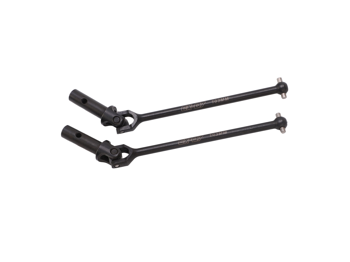 Ymsl 2 Piezas Eje De Transmisión Delantero Universal Rc Negro De Alta Durabilidad Y Precisión Para Zd Racing 1/7 Hxl