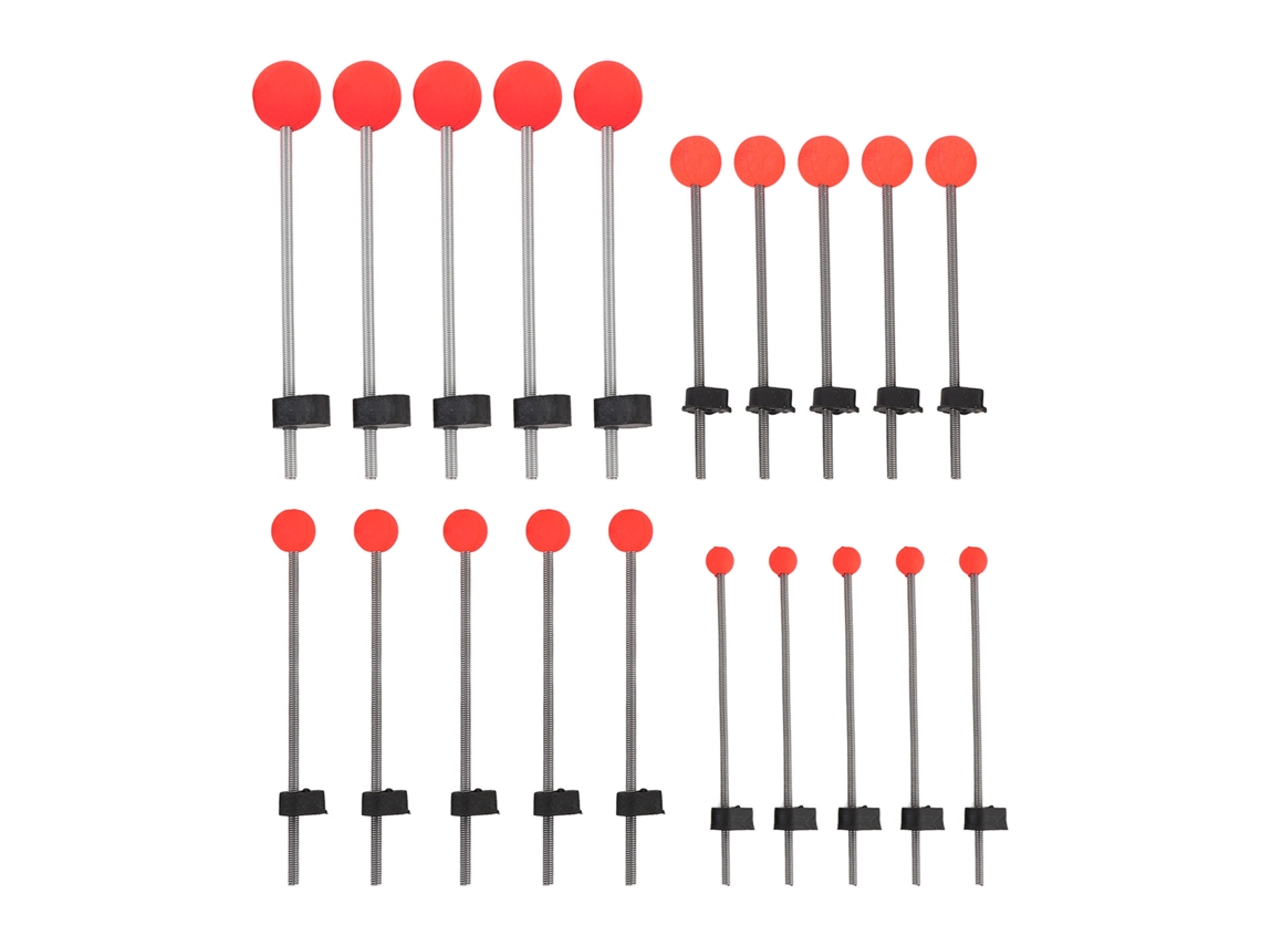 20 punteras para cañas de pescar con resorte y bola roja, de 8 a 16 cm, para pesca en hielo en invierno (sin marca).
