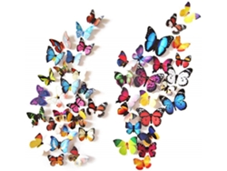 80 piezas de adhesivos de mariposas 3D, decoración para habitación o sala Kofihety