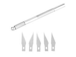 Herramienta De Corte Para Tallar Con 5 Cuchillas De Repuesto Para Papel, Madera, Metal Y Plata.
