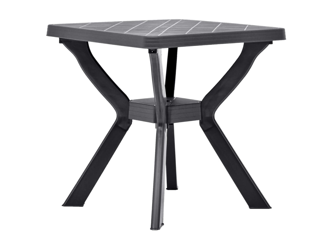 Mesa de bistró de plástico antracita de 70 x 70 x 72 cm, DKD HOME DECOR