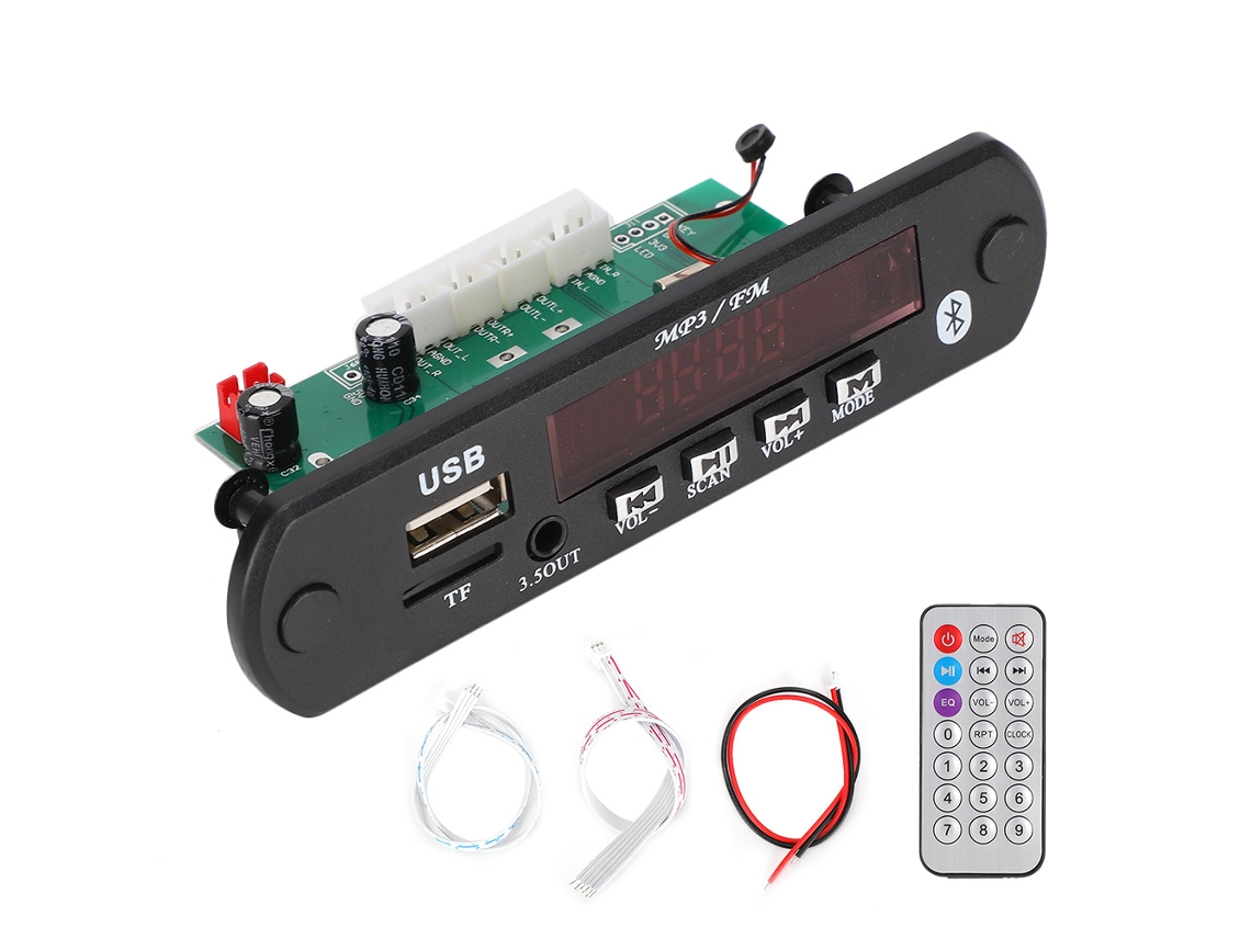 Placa decodificadora de MP3 (Bluetooth, control remoto)