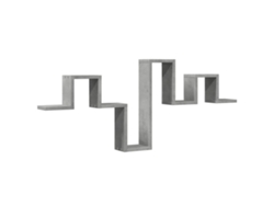 Maison Exclusive - Estantería Pared Madera Ingeniería Gris Hormigón 104,5x10x43 Cm