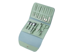 Kit De 16 Ferramentas De Manicure E Pedicure Com Tesouras Para Unhas, Pinças E Saquinho De Armazenamento
