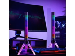Barra de luz RGB recargable, sincronización musical, captación de ritmo, lámpara, control de aplicación, atmósfera activada por voz, barra de luz para