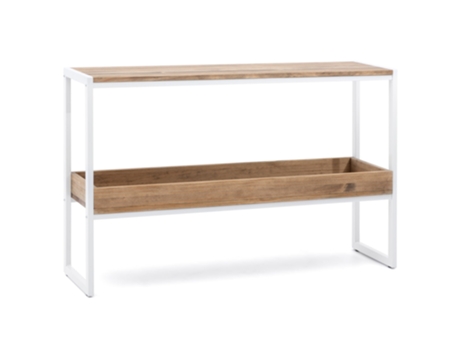 Consola BOX FURNITURE iCub (Blanco - Madera y Acero - 120 x 32 x 75 cm)