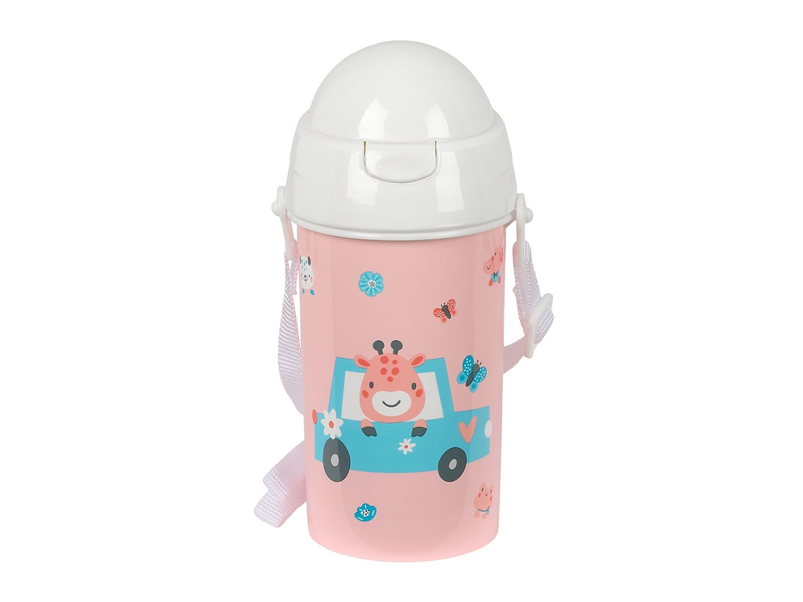 Botella Safta Giraffe 500ml Apertura automática con pajita 342492899