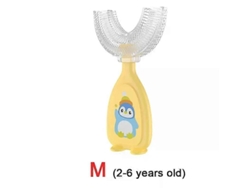 Cepillo de dientes infantil en forma de U con rotación de 360 ​​grados, mordedor para bebés y niños pequeños, higiene bucal de silicona. GOKOCO