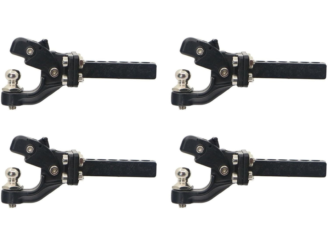 4 Enganches De Remolque Para Coches Rc A Escala 1:10 Scx10 90046 90047 Trx4