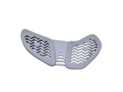 Alfombrilla de ratón ergonómica y antideslizante con reposamuñecas, suave y de silicona, ideal para la oficina. Color gris. Chennnls