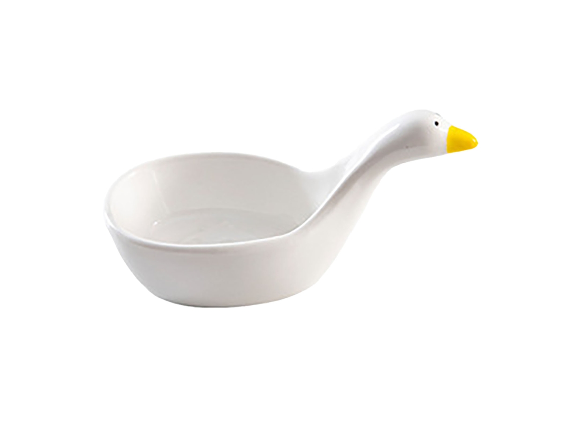 Salsera De Cerámica Con Relieve De Cisne De Dibujos Animados Para Cocina Y Mesa.