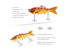 Danu26-lure De Pesca Lifelike 10cm/20g Con 6 Secciones Articuladas Swimbait Crankbait Isca Dura Para Bass Pike