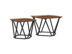 Juego de 2 mesas HARLANV1, 100x48x40 cm, madera de roble Sonoma.