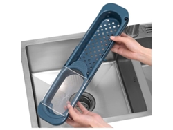 2026da-rack De Desagüe De Cocina Linjou Telescópico Estante De Fregadero Para Esponjas Y Paños (azul Oscuro)
