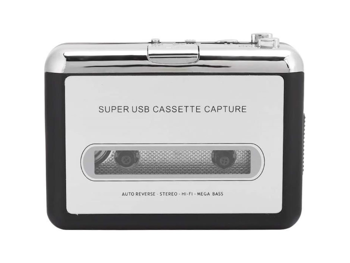 Lector de casetes estéreo portátil lector de casetes adaptador convertidor de audio a Mp3 con cable USB lector Ca 524