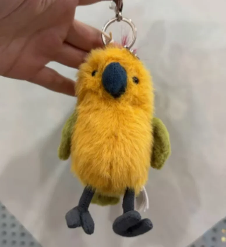 Chaveiro De Pelúcia De Papagaio Fofo, Pingente De Brinquedo Macio. Decoração Para Bolsa.